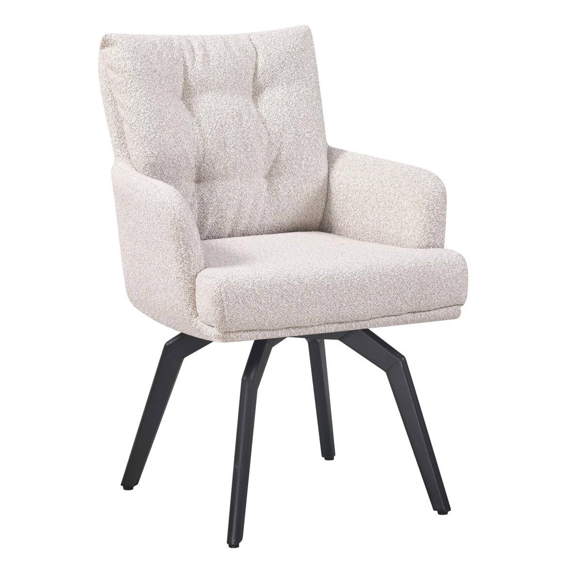 სკამი მბრუნავი LUX კრემისფერი