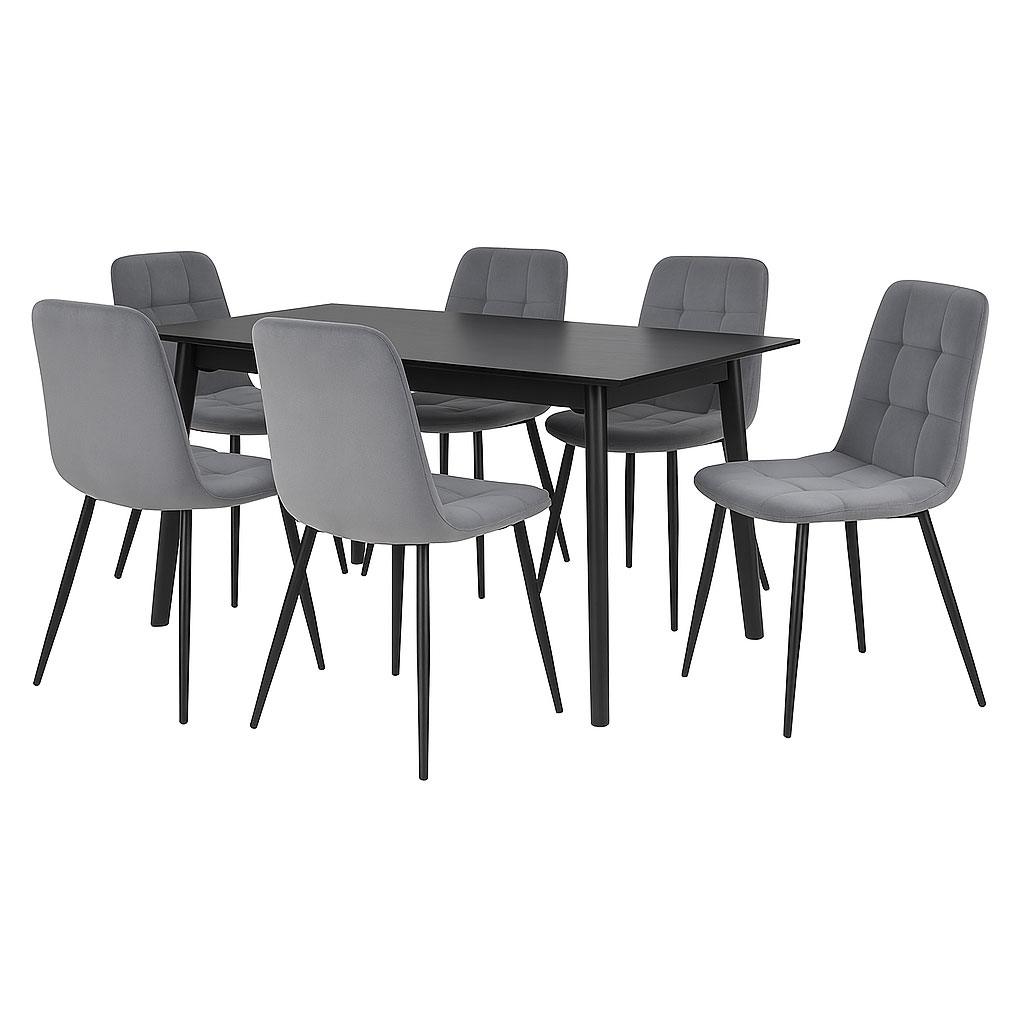 მაგიდა Osten და 6 სკამი Ted