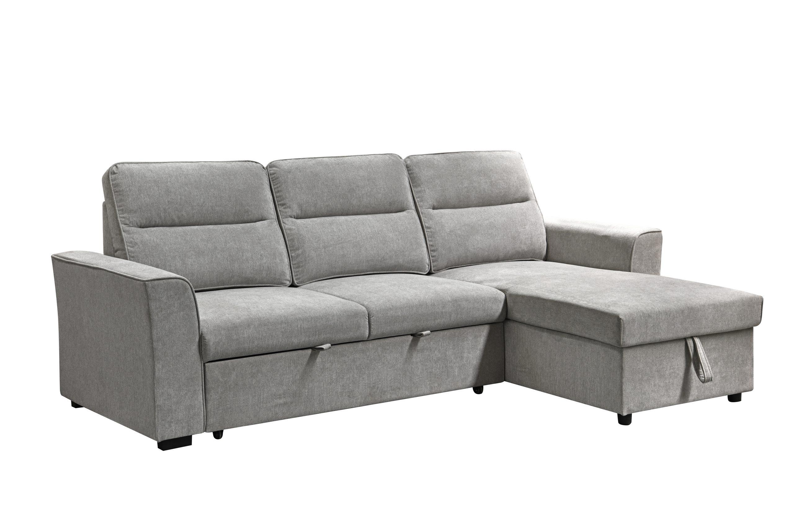 გასაშლელი კუთხის დივანი Briz ღია ნაცრისფერი