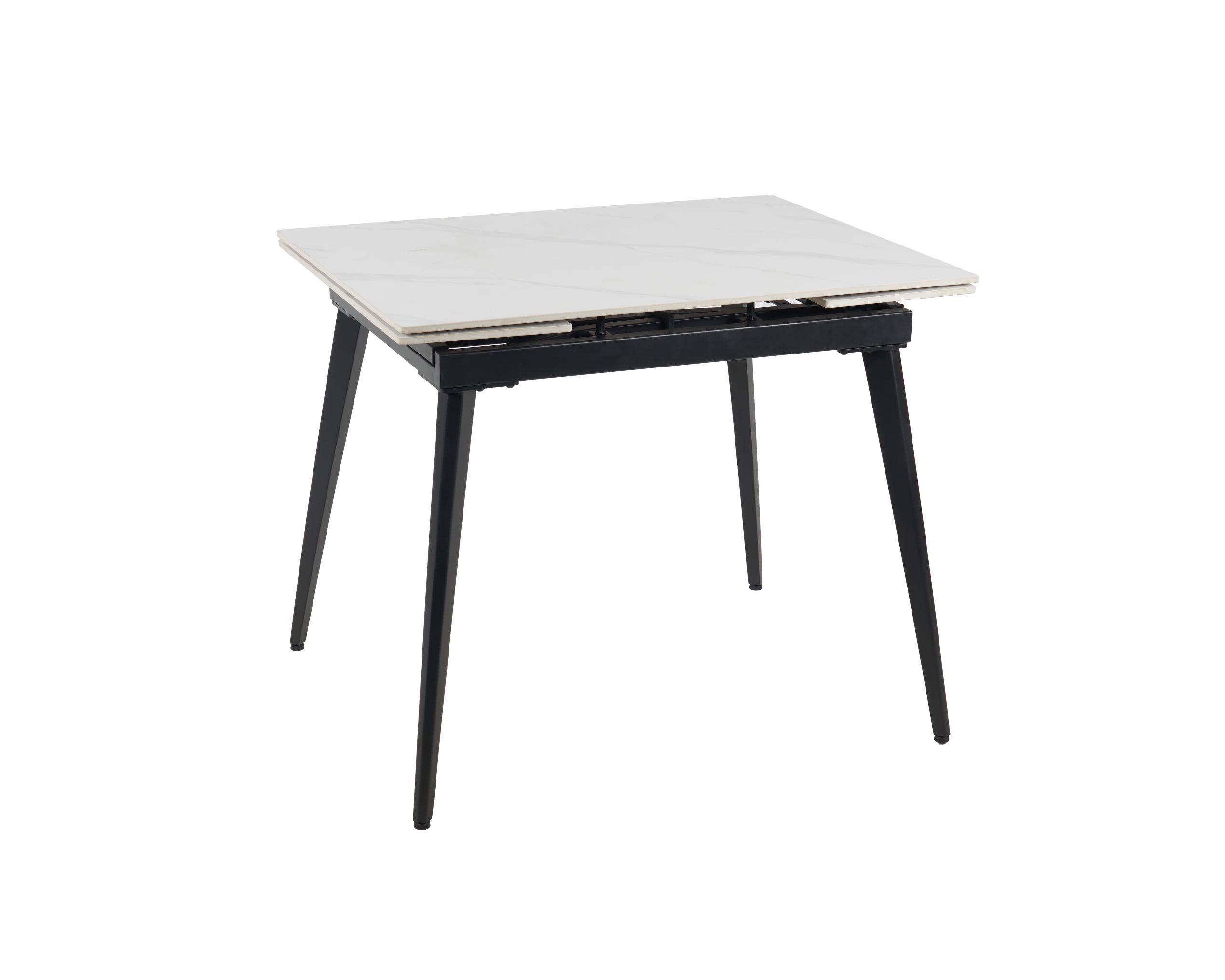 კერამიკის გასაშლელი მაგიდა Reef 90 თეთრი