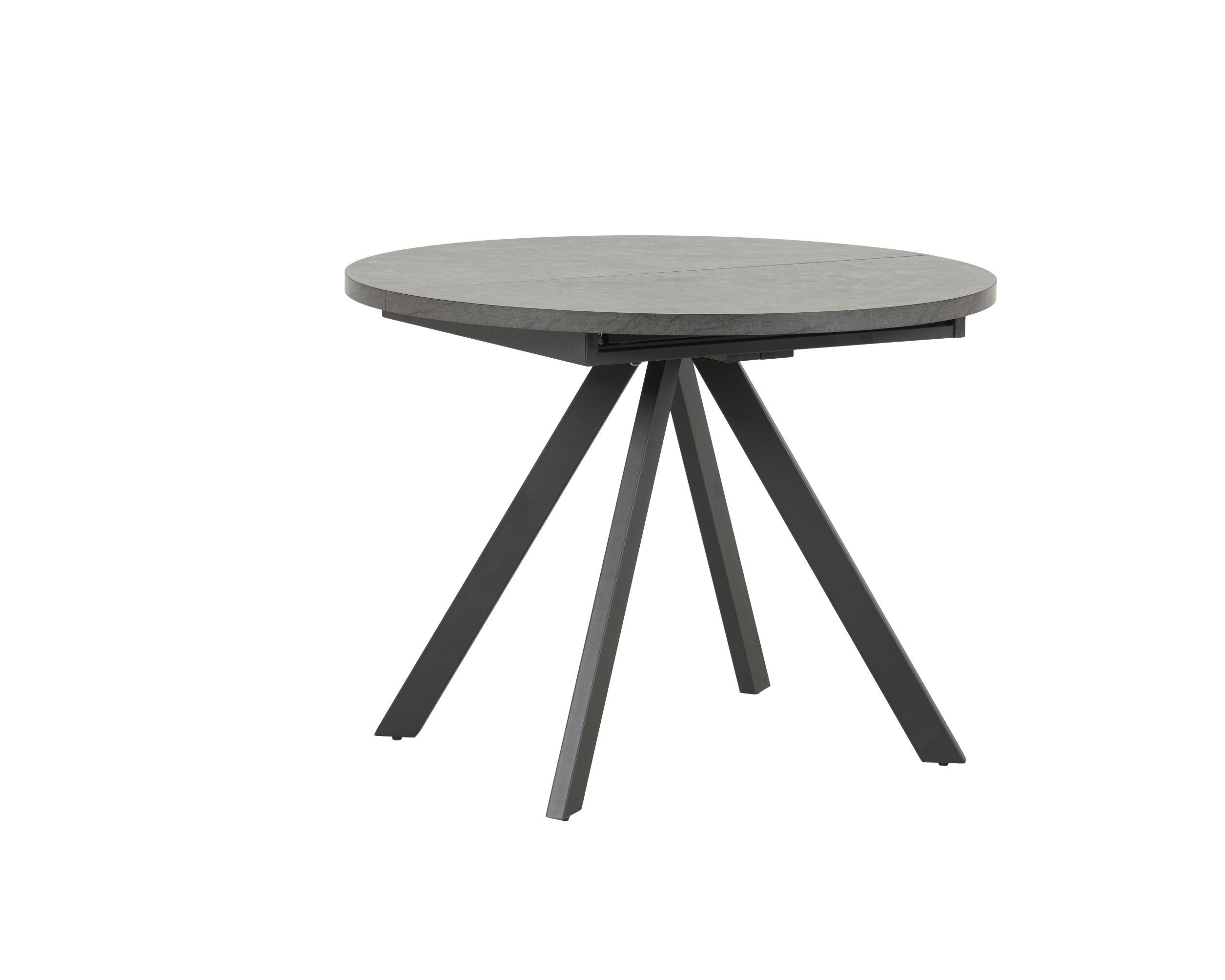 გასაშლელი მაგიდა Rondo მუქი ნაცრისფერი