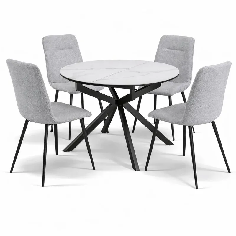 მაგიდა Round და 4 სკამი Dot