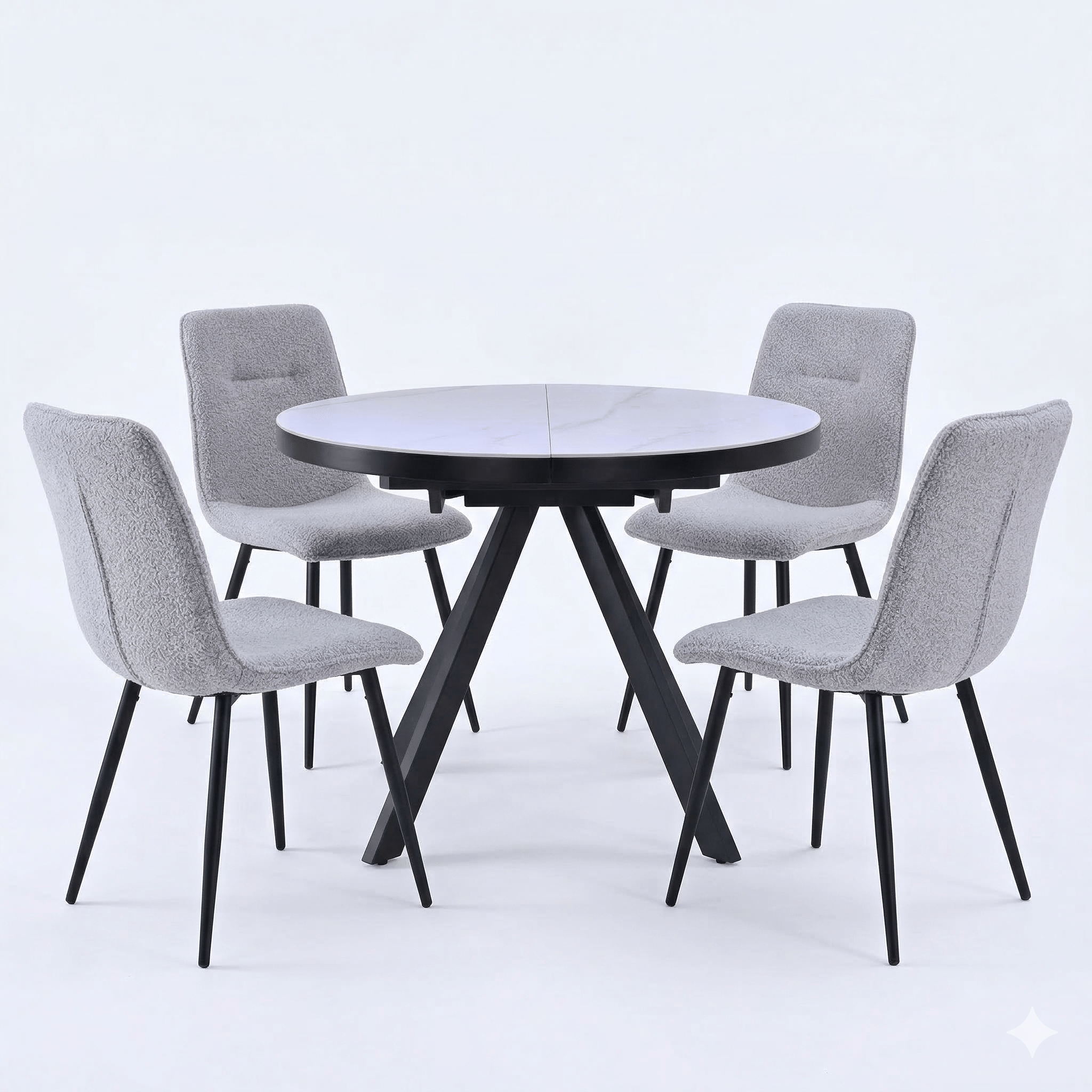 კომპლექტი მაგიდა Libra და 4 სკამი Dot